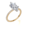 18ct Yellow Gold Marquise Cut 2.33 Carat tw of Lab-Grown Diamond Ring