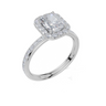 18ct White Gold Radiant Cut 1.56 Carat tw of  Diamond Ring