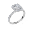 18ct White Gold Radiant Cut 1.56 Carat tw of  Diamond Ring