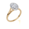 18ct Yellow Gold Oval Cut 2.00 Carat of Lab-Grown Diamond Ring