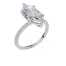 18ct White Gold Marquise Cut 3.32 Carat tw of  Diamond Ring