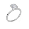 18ct White Gold Emerald Cut 1.00 Carat of Lab-Grown Diamond Ring