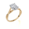 18ct Yellow Gold Oval Cut 1.58 Carat tw of  Diamond Ring