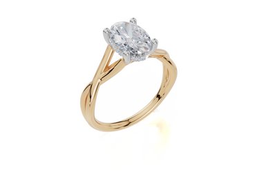 18ct Yellow Gold Oval Cut 1.58 Carat tw of  Diamond Ring