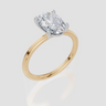 18ct Yellow Gold Oval Cut 2.00 Carat of Lab-Grown Diamond Ring