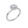 18ct White Gold Round Cut 0.68 Carat tw of  Diamond Ring