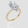 18ct Yellow Gold Marquise Cut 3.44 Carat tw of Lab-Grown Diamond Ring