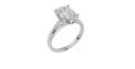 18ct White Gold Oval Cut 3.33 Carat tw of Lab-Grown Diamond Ring