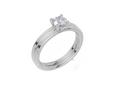 18ct White Gold Round Cut 0.50 Carat of  Diamond Ring and 18ct White Gold  Band