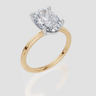 18ct Yellow Gold Oval Cut 3.00 Carat of Lab-Grown Diamond Ring
