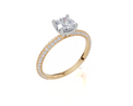 18ct Yellow Gold Round Cut 1.09 Carat tw of Lab-Grown Diamond Ring