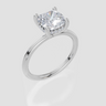 18ct White Gold Cushion Cut 2.08 Carat tw of  Diamond Ring