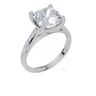 18ct White Gold Cushion Cut 3.33 Carat tw of  Diamond Ring