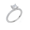 18ct White Gold Princess Cut 1.12 Carat tw of  Diamond Ring