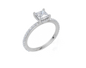 18ct White Gold Princess Cut 1.12 Carat tw of  Diamond Ring
