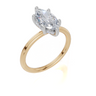 18ct Yellow Gold Marquise Cut 1.58 Carat tw of Lab-Grown Diamond Ring