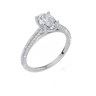18ct White Gold Oval Cut 1.32 Carat tw of  Diamond Ring