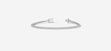 9ct White Gold Round Cut 1.10 Carat tw of Diamonds Tennis Bracelet