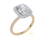 18ct Yellow Gold Radiant Cut 2.66 Carat tw of  Diamond Ring