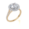 18ct Yellow Gold Round Cut 2.67 Carat tw of  Diamond Ring