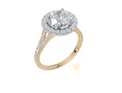 18ct Yellow Gold Round Cut 2.67 Carat tw of  Diamond Ring