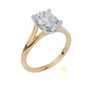18ct Yellow Gold Oval Cut 2.00 Carat of Lab-Grown Diamond Ring