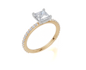 18ct Yellow Gold Princess Cut 1.32 Carat tw of  Diamond Ring