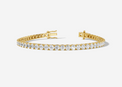 18ct Yellow Gold Round Cut 8.15 Carat tw of Diamonds Tennis Bracelet