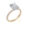 18ct Yellow Gold Radiant Cut 1.89 Carat tw of Lab-Grown Diamond Ring