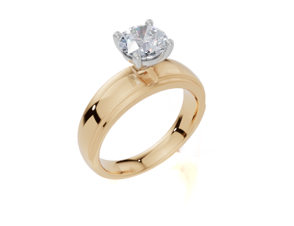 18ct Yellow Gold Round Cut 1.00 Carat of  Diamond Ring