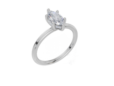 18ct White Gold Marquise Cut 0.80 Carat tw of  Diamond Ring