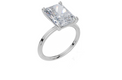 18ct White Gold Radiant Cut 4.00 Carat of Lab-Grown Diamond Ring