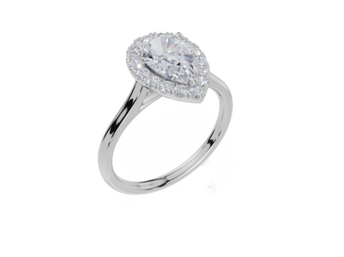 18ct White Gold Pear Cut 1.30 Carat tw of  Diamond Ring