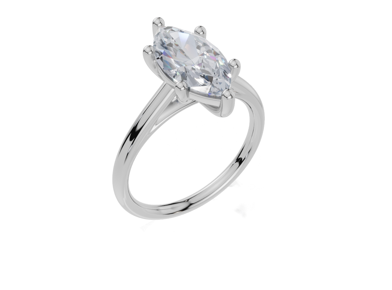 18ct White Gold Marquise Cut 2.00 Carat of Lab-Grown Diamond Ring