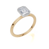 18ct Yellow Gold Emerald Cut 1.00 Carat of Lab-Grown Diamond Ring