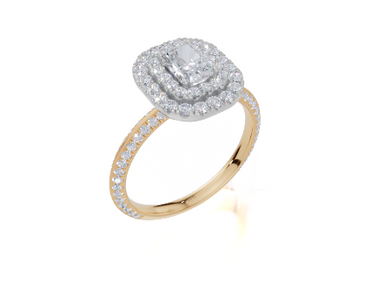 18ct Yellow Gold Radiant Cut 1.22 Carat tw of  Diamond Ring