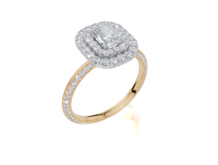 18ct Yellow Gold Radiant Cut 1.22 Carat tw of  Diamond Ring