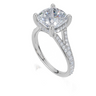 18ct White Gold Cushion Cut 3.43 Carat tw of  Diamond Ring