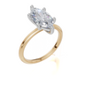 18ct Yellow Gold Marquise Cut 2.00 Carat of Lab-Grown Diamond Ring