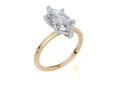 18ct Yellow Gold Marquise Cut 2.00 Carat of Lab-Grown Diamond Ring