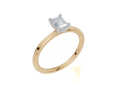 18ct Yellow Gold Emerald Cut 0.50 Carat of  Diamond Ring