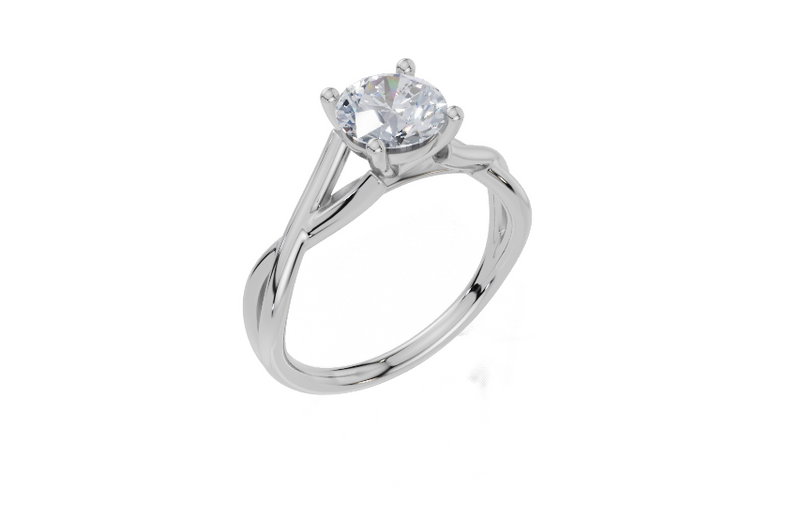 18ct White Gold Round Cut 1.00 Carat of Lab-Grown Diamond Ring