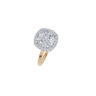 18ct Yellow Gold Cushion Cut 3.25 Carat tw of Lab-Grown Diamond Ring
