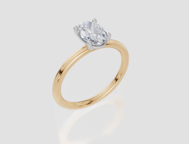 18ct Yellow Gold Oval Cut 1.00 Carat of  Diamond Ring