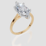 18ct Yellow Gold Marquise Cut 3.11 Carat tw of Lab-Grown Diamond Ring