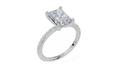 18ct White Gold Radiant Cut 2.33 Carat tw of Lab-Grown Diamond Ring