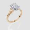 18ct Yellow Gold Oval Cut 2.09 Carat tw of Lab-Grown Diamond Ring