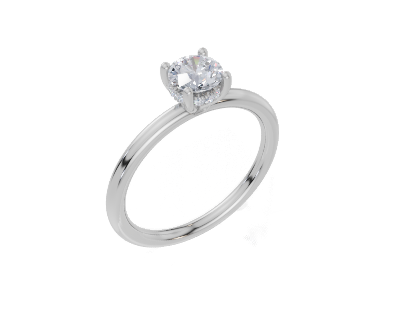 18ct White Gold Round Cut 0.55 Carat tw of  Diamond Ring