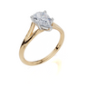 18ct Yellow Gold Pear Cut 1.00 Carat of Lab-Grown Diamond Ring