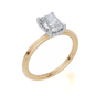 18ct Yellow Gold Radiant Cut 1.05 Carat tw of  Diamond Ring